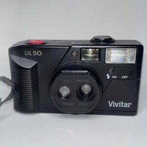 Vintage Vivitar DL50 35mm Dual‎ Lens Point and Shoot Film Camera